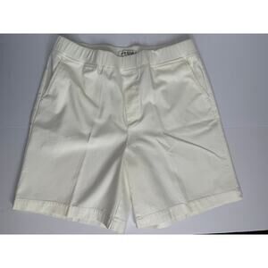 Orvis Pull-On Denim Shorts Elastic Waist White Size M 10/12